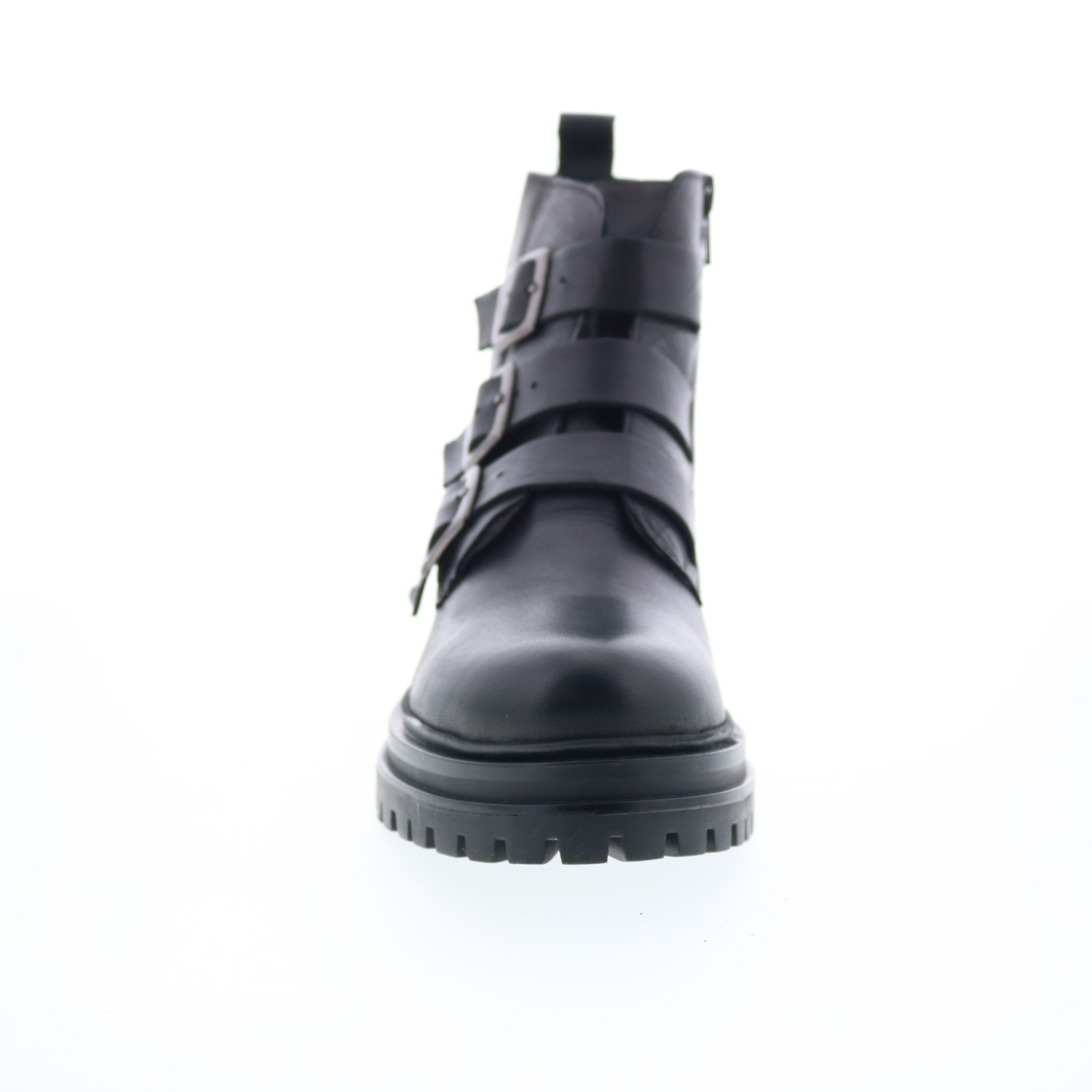 Miz Mooz Lorra Womens Black Leather Zipper Casual Dress Boots