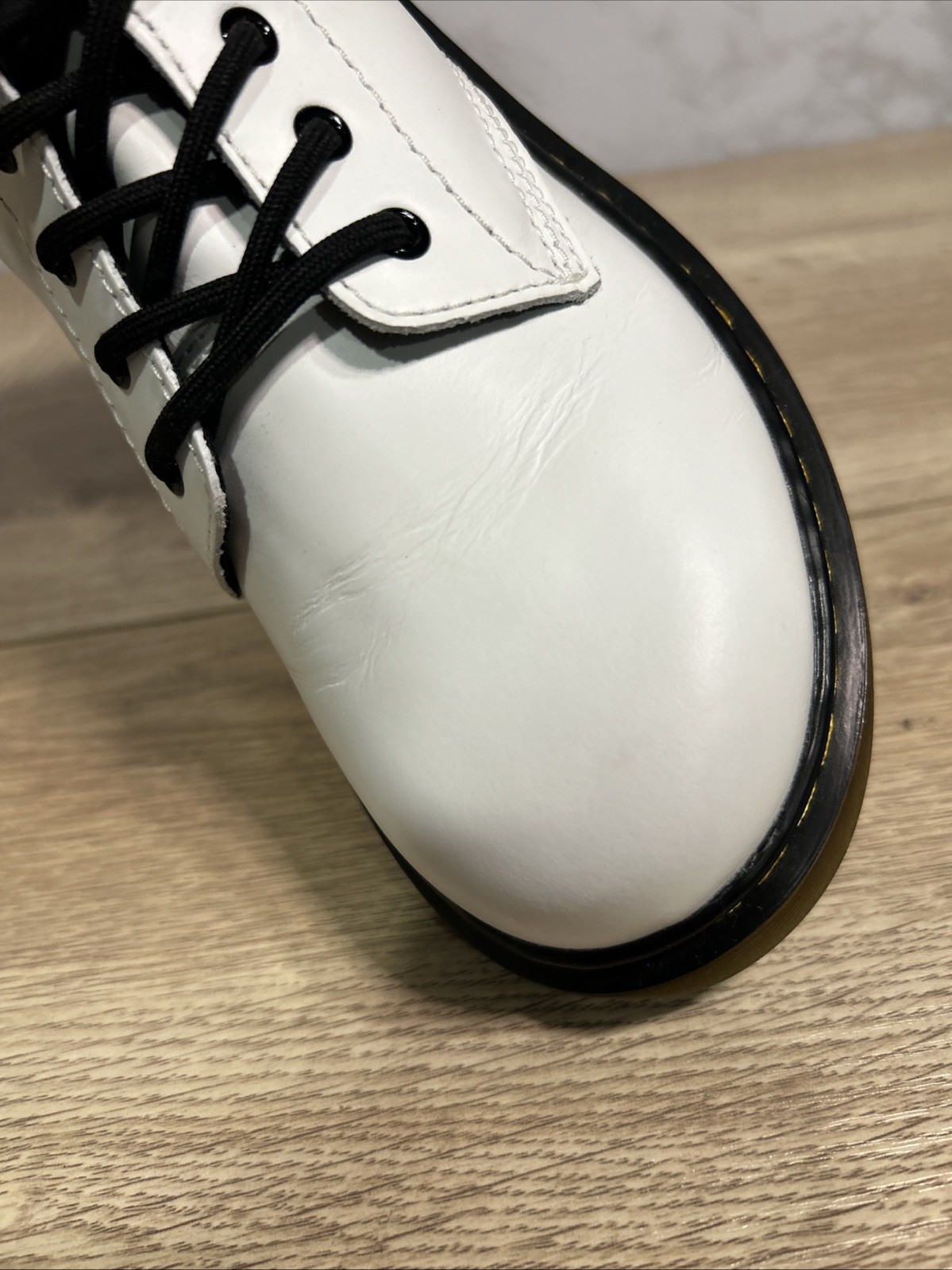 Dr. Martens 1460J White Leather Unisex Kids Boots Romario 25634100 Size 5