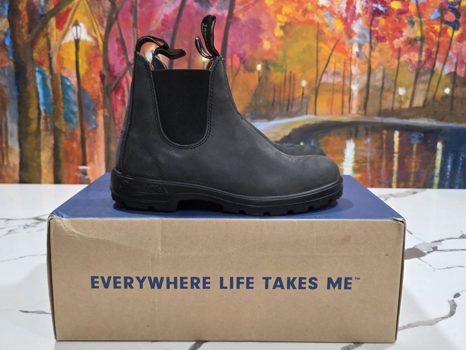 Blundstone 587 Rustic Black Leather Boots Size 6.5 Women’s 3.5 UK Chelsea New