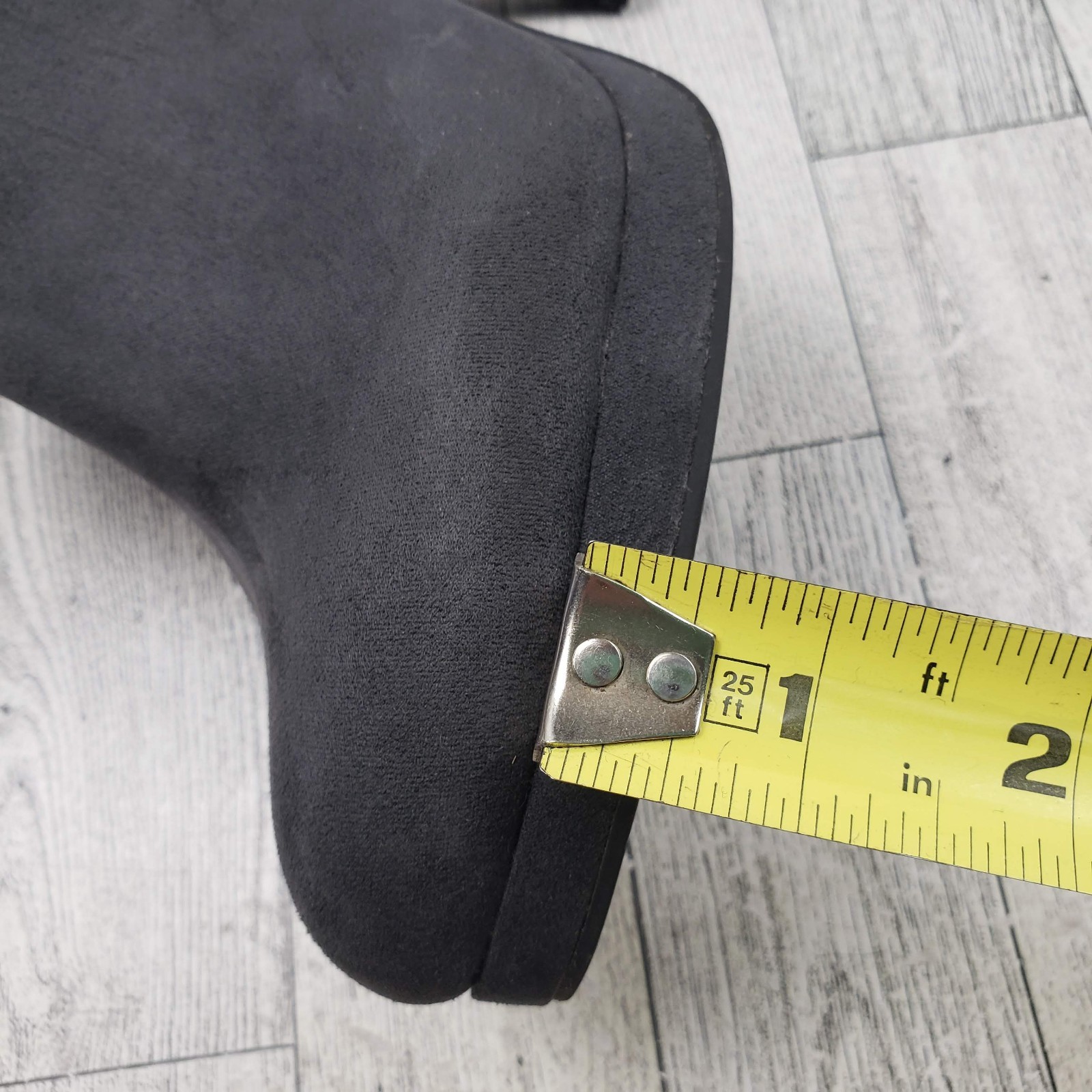 Liz Claiborne Ankle Boots Womens Emma Heeled Zipper Gray Sz 8.5 M