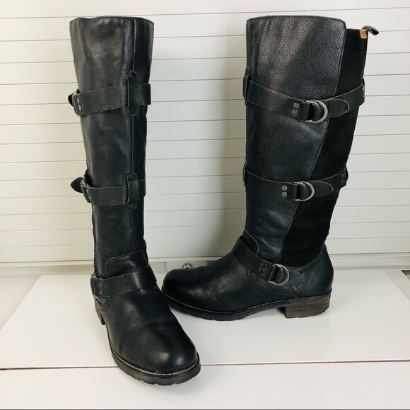PIKOLINOS Womens 9 Knee High Ridding Tall Boots Premium Black Leather Zip