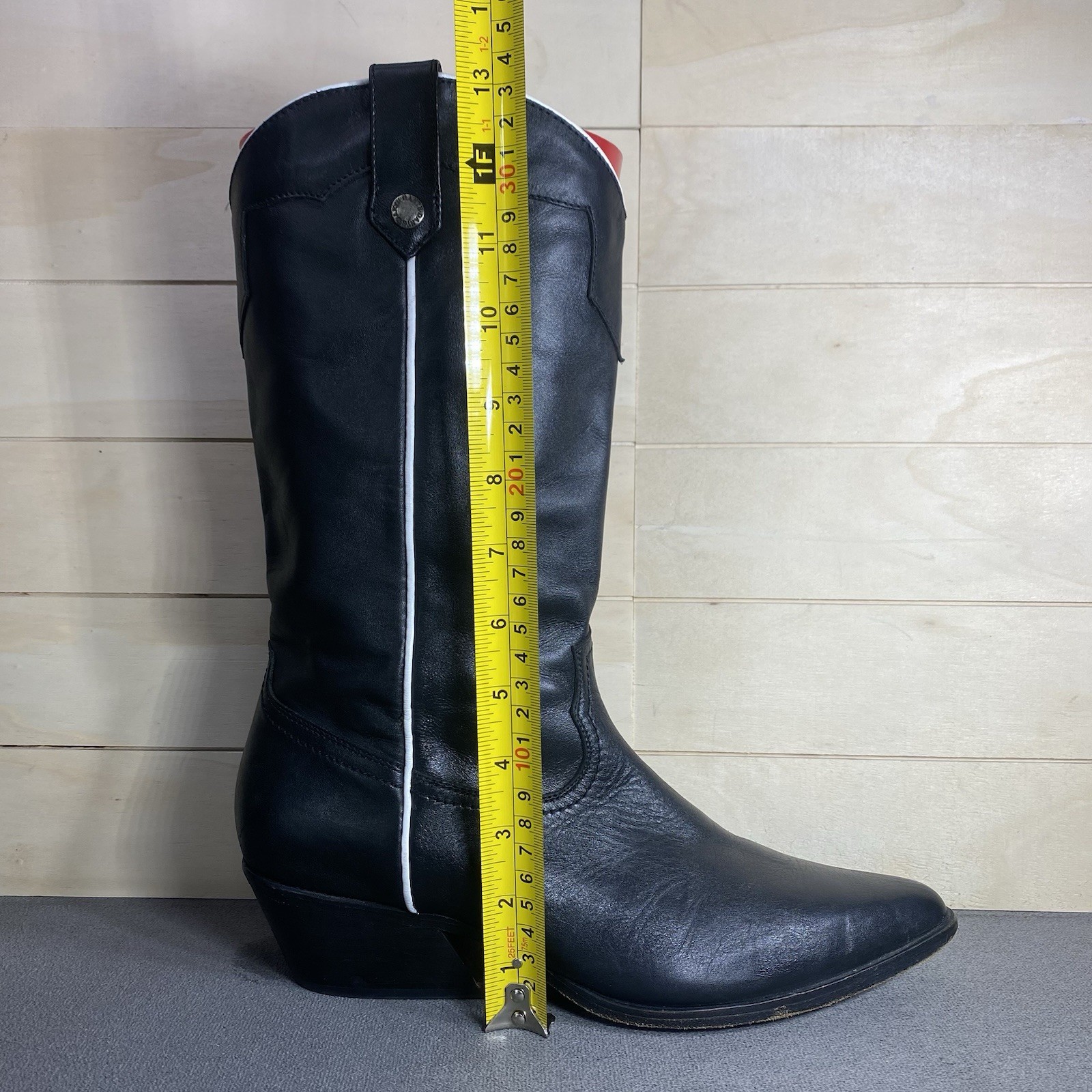 Dante Black Leather Cowboy Boots Women’s Size 9 B Shoes Western