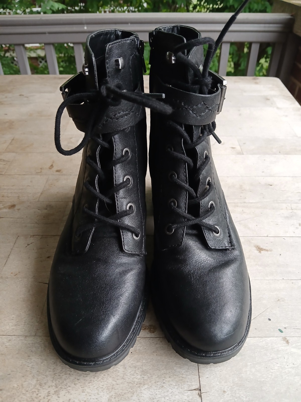Zodiac «Gemma» Black Leather Combat 9