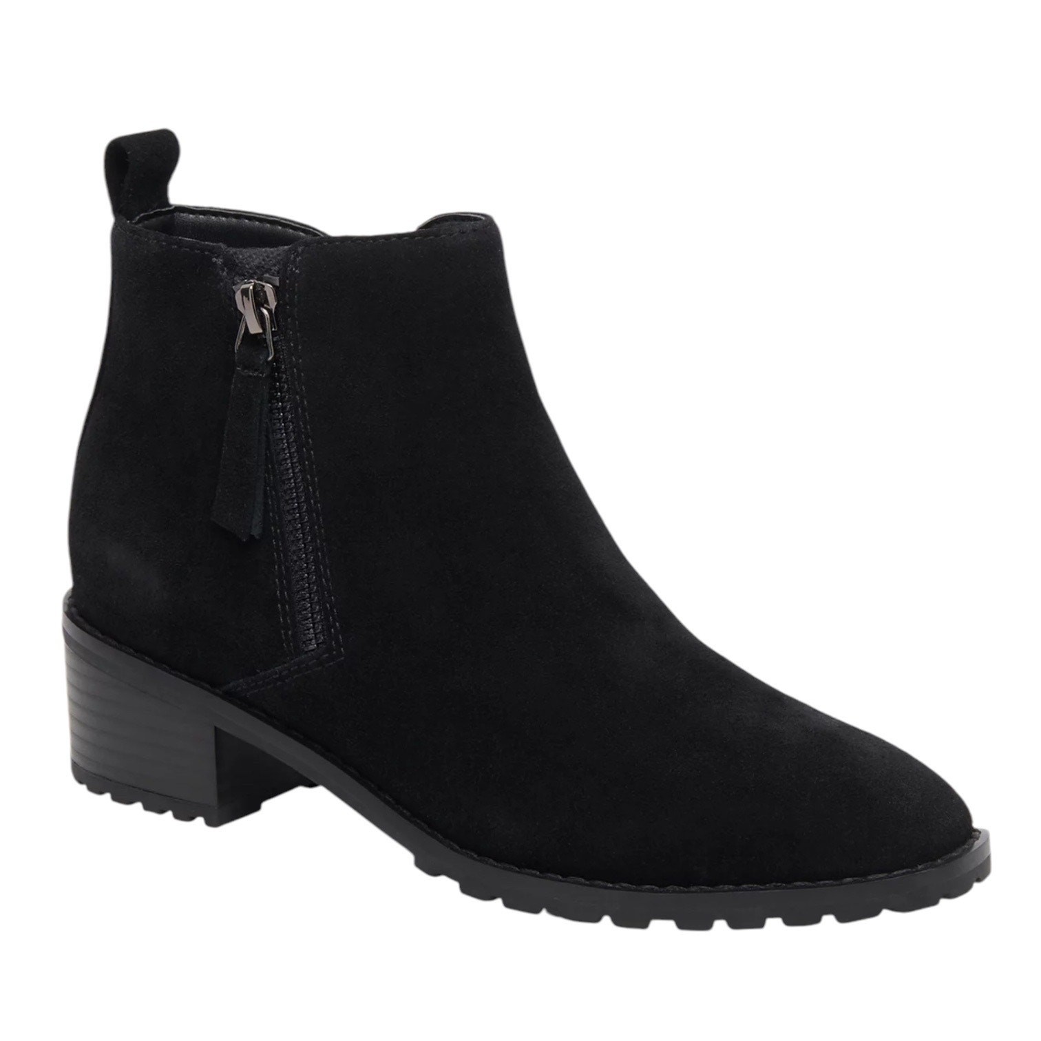 Aqua College Women’s Waterproof Suede Sanction Zip Booties Black Size 6 1/2