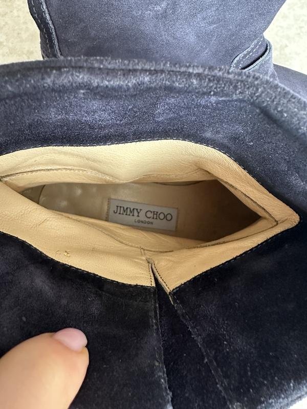 women jimmy choo boots navy suede 37
