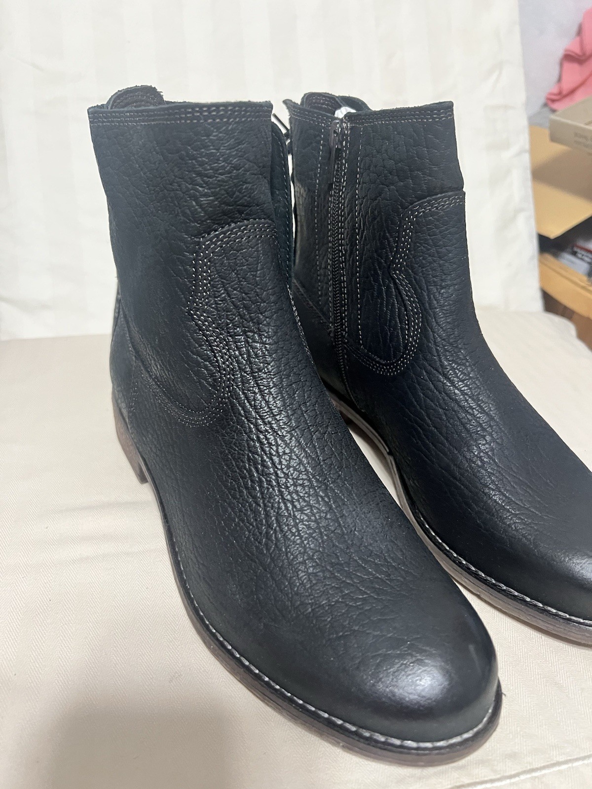 JOSEF SEIBEL EUROPEAN HIPPO SCHWARZ BLACK LEATHER BOOTS NIB
