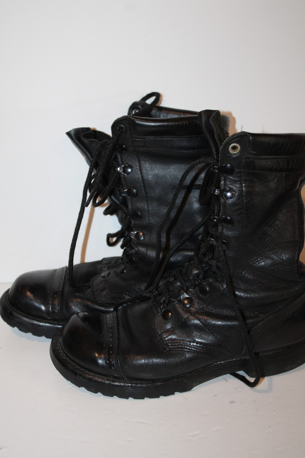Corcoran Black Leather Military Jump Combat Boots Vibram Approx Women’s 8