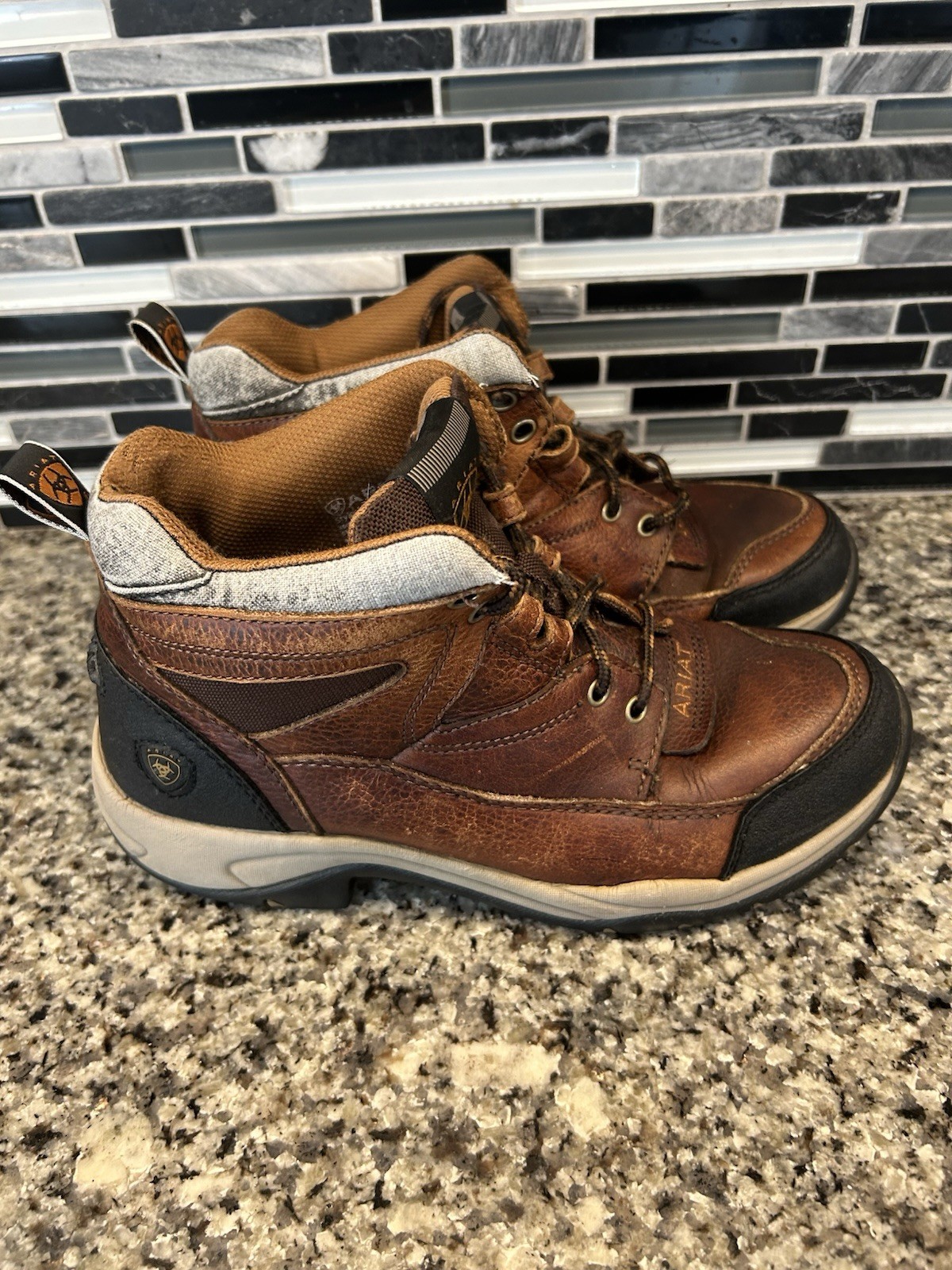 Ariat Hiking Boots Terrain Endurance Cordovan Brown -Womens Sz 9B Leather Trail