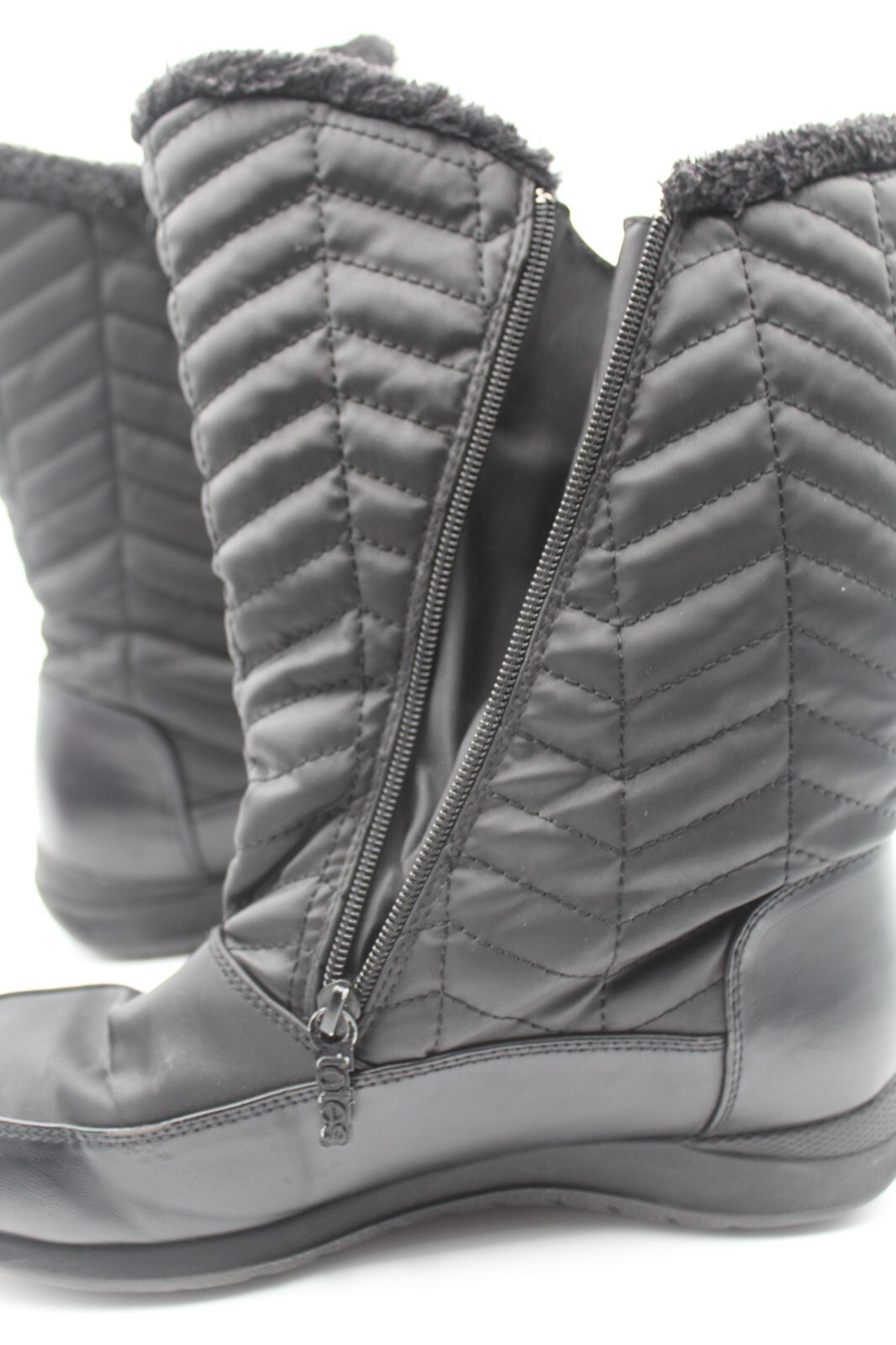Totes Women’s Jodi Black Warm Waterproof Winter Snow Rain Boots Size 9W Wide