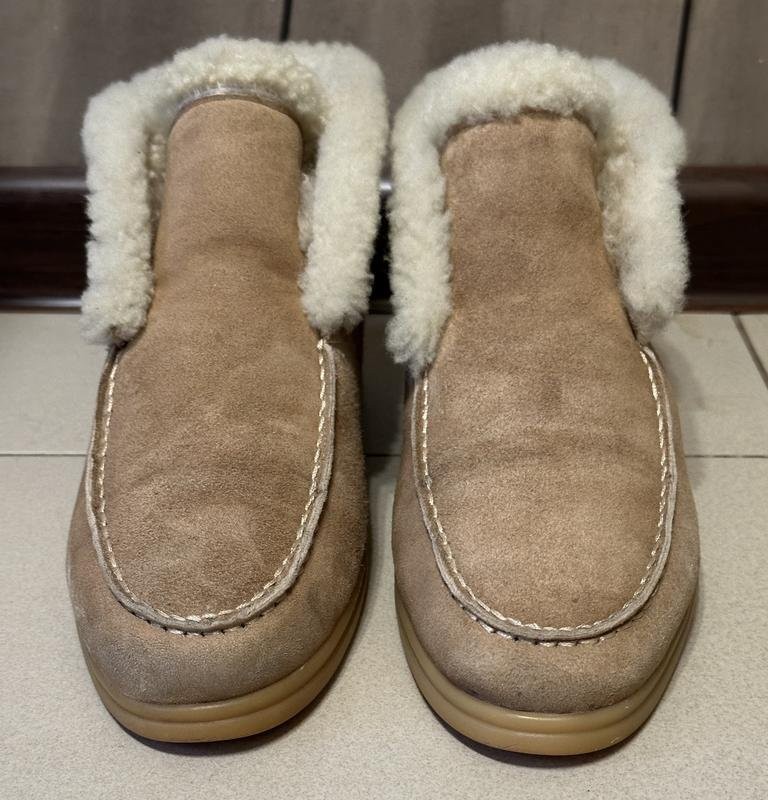Women Loro Piana boots beige suede 37