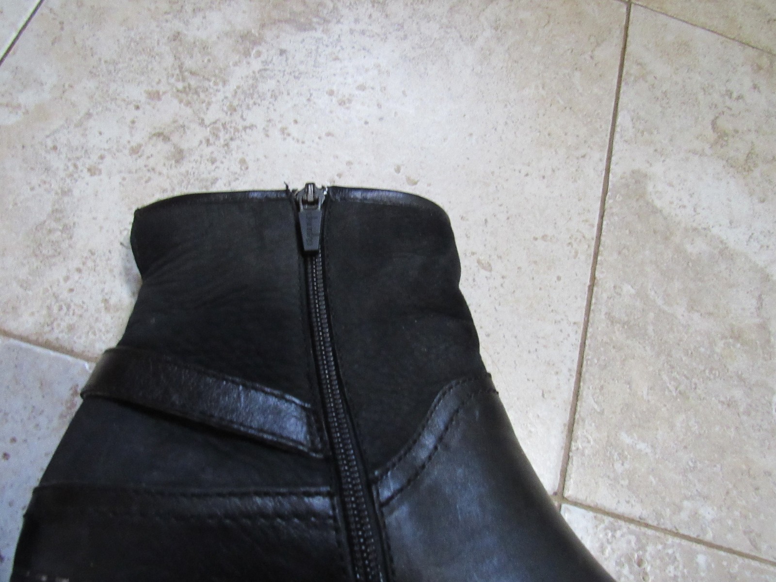 $250 Dansko 8″ Boots Hayley Black Leather Lined Motor Cycle Heel Zip 39 M 8.5 9