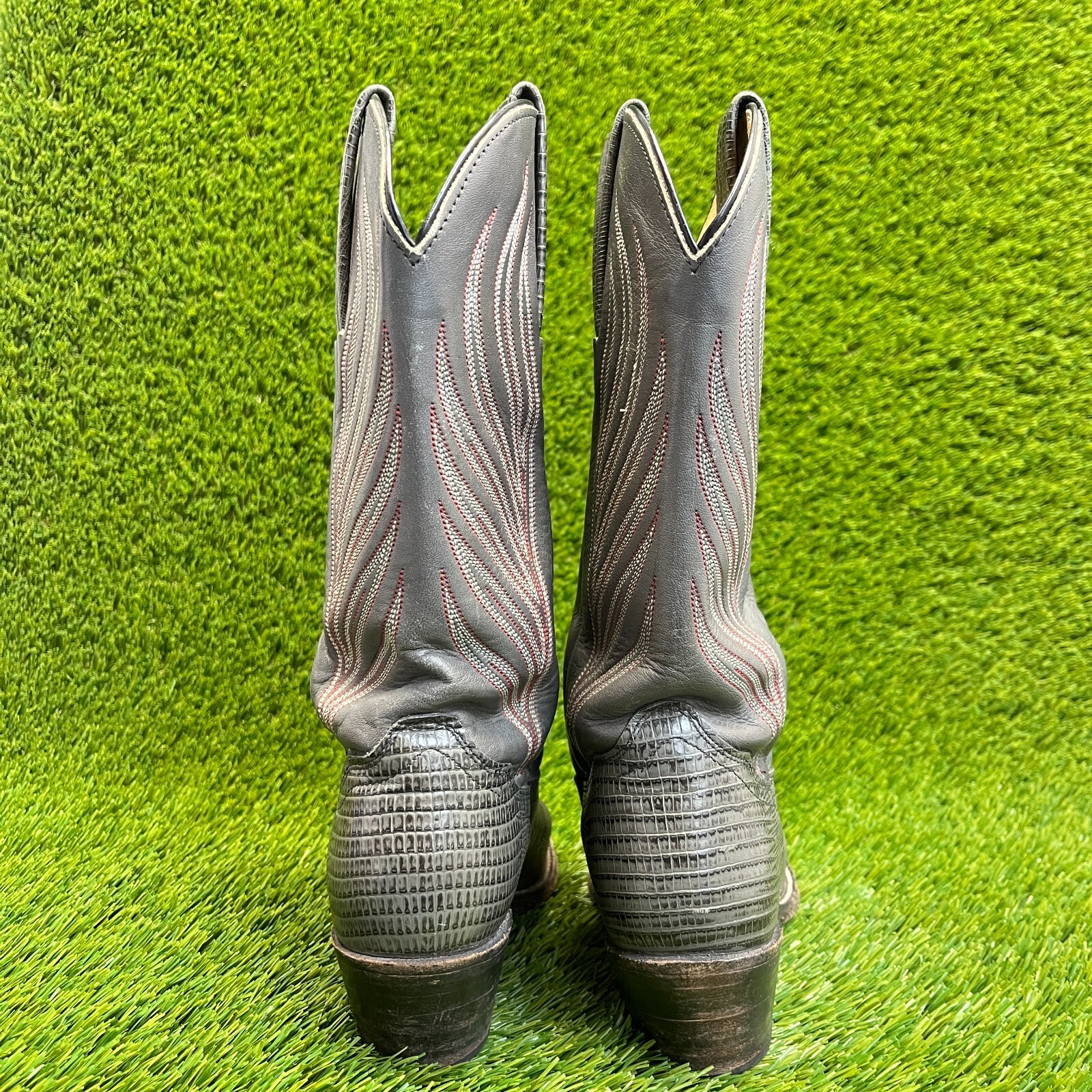 Frye Vintage Cowboy Womens Size 7.5B Gray Outdoor Classic Leather Western Boots