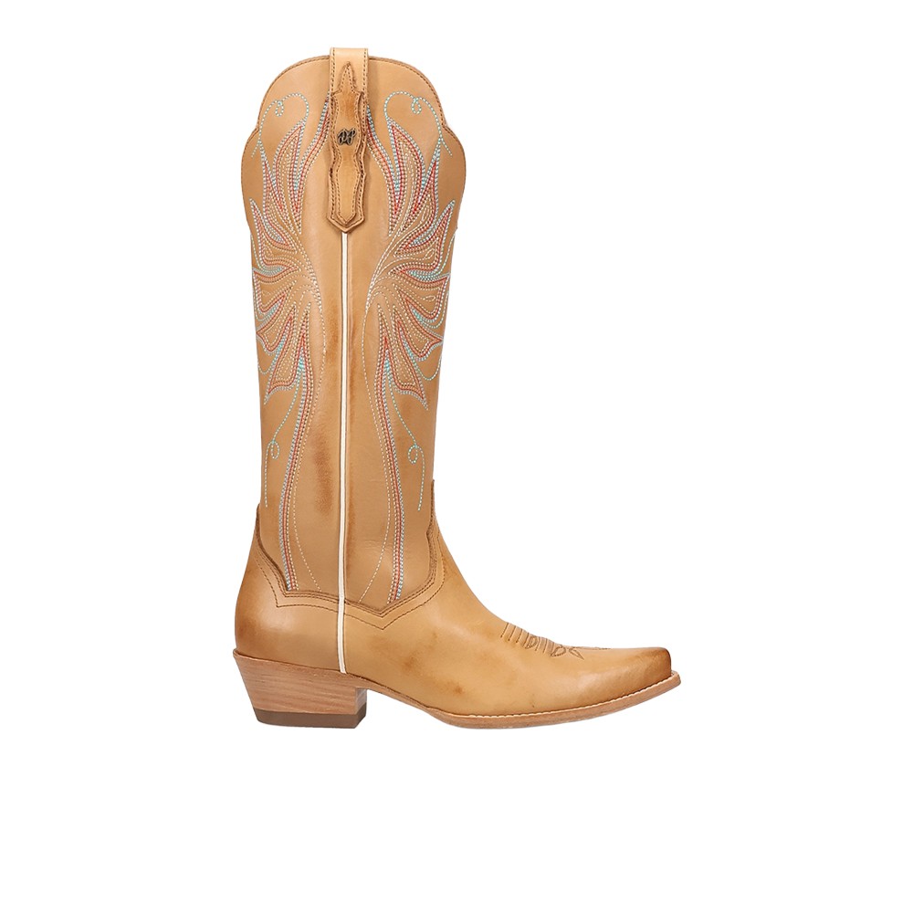 Dan Post Boots Grace Leather Snip Toe Pull On Cowboy Womens Brown Casual Boots