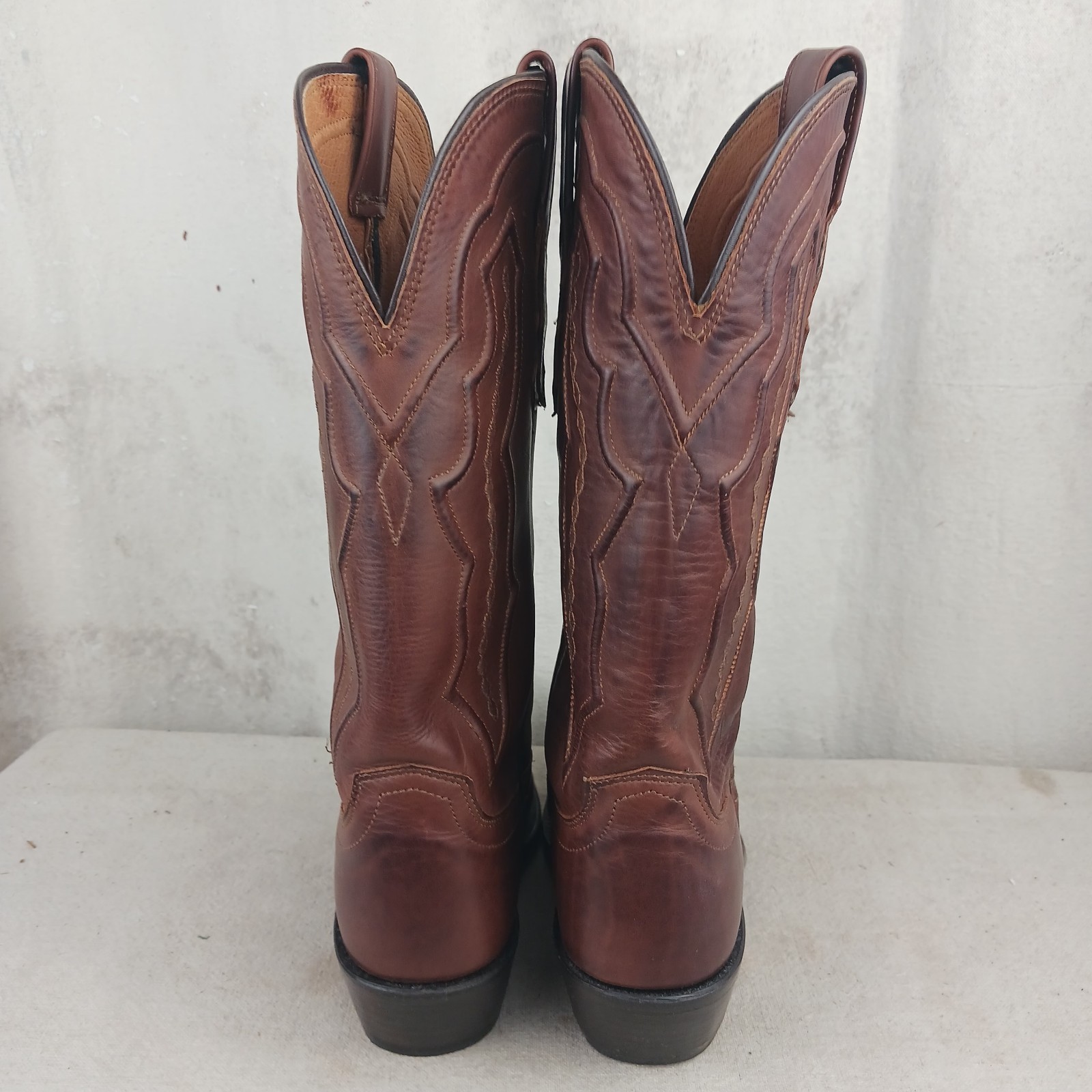 Brown Leather Lucchese Snip Toe Cowboy Boots Women’s Size 7 1/2