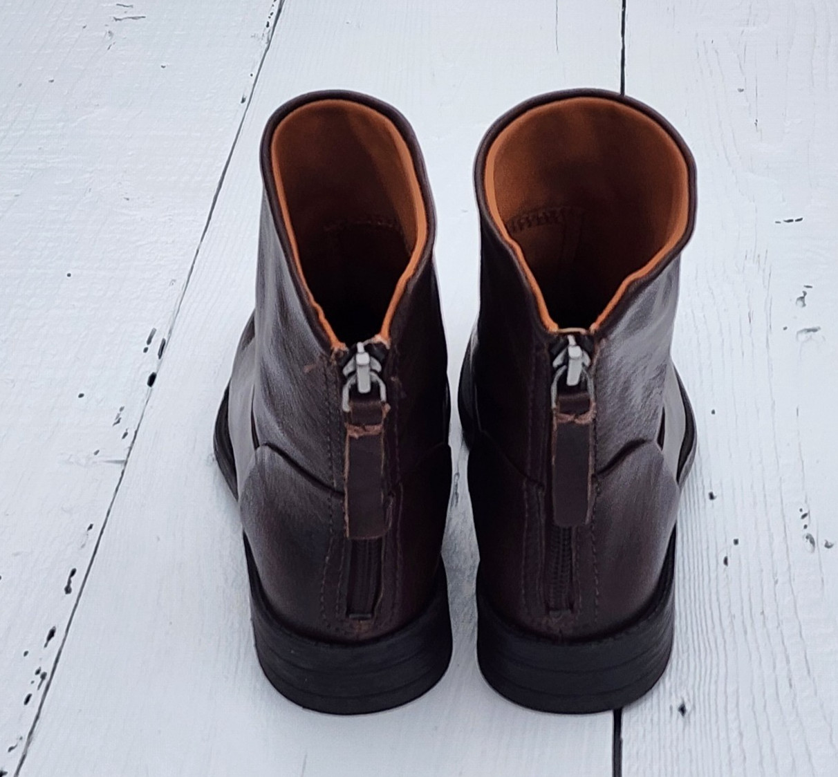 Franco Sarto Marcella Booties Brown Soft Leather Upper Size US 9 /EU 40