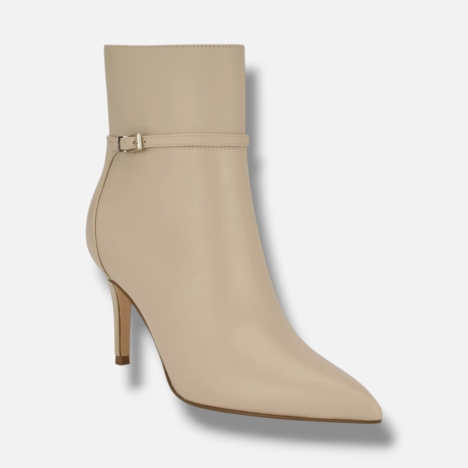 Calvin Klein Women’s Ivory Vivera Buckle Strap Stiletto Booties Shoes Size 6