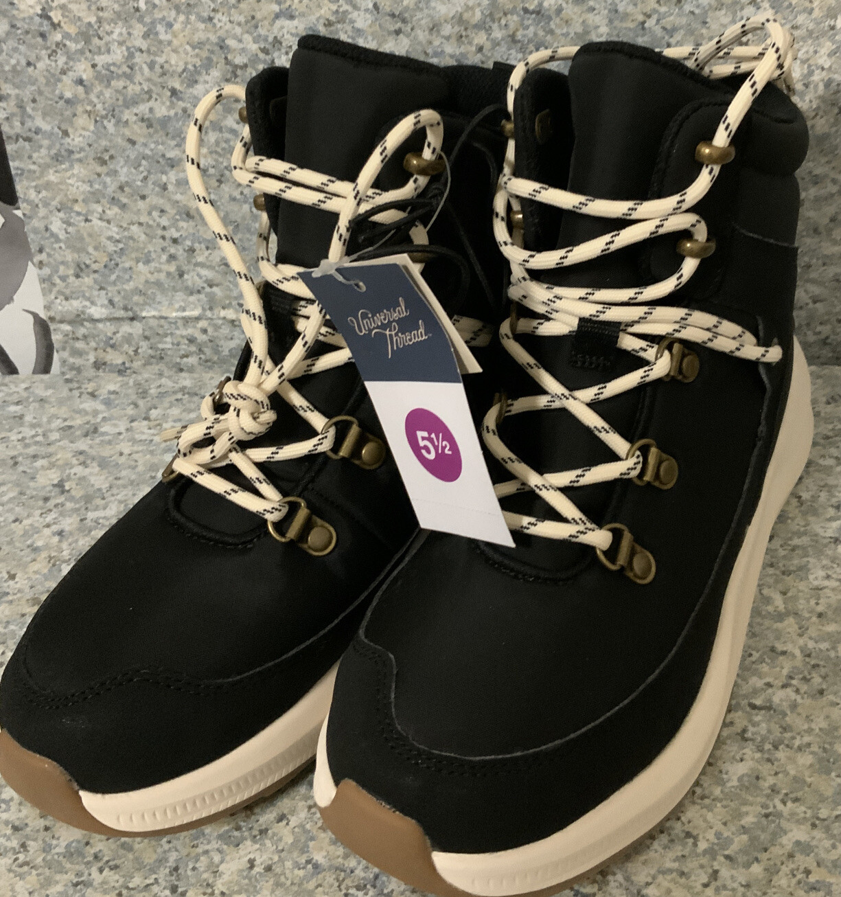 ⚡️Universal Thread Women’s Norah Winter Hiker Boots – Black (Size 5.5)