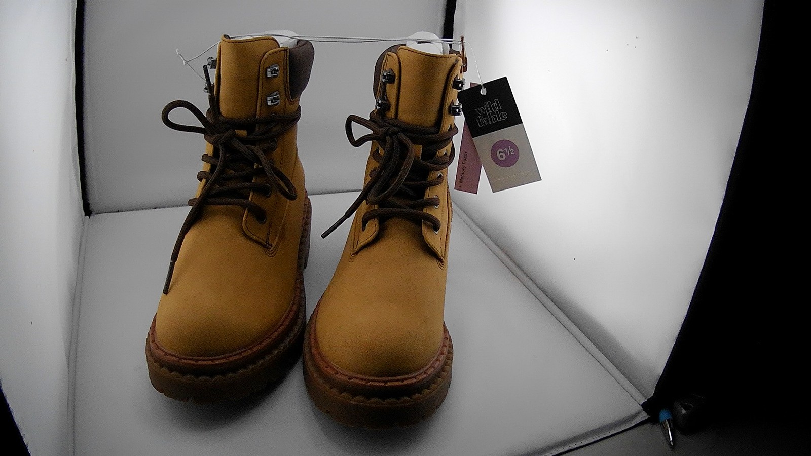 Wild Fable Marlowe Hiker Ankle Memory Insole Women Size 6.5 Tan Foam Boots New