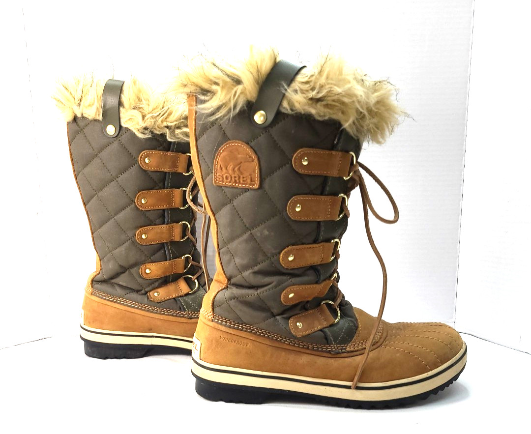 Sorel Tofino II Waterproof Winter Boots Womens Size 9 EUR 41.1/3 Camel Leather