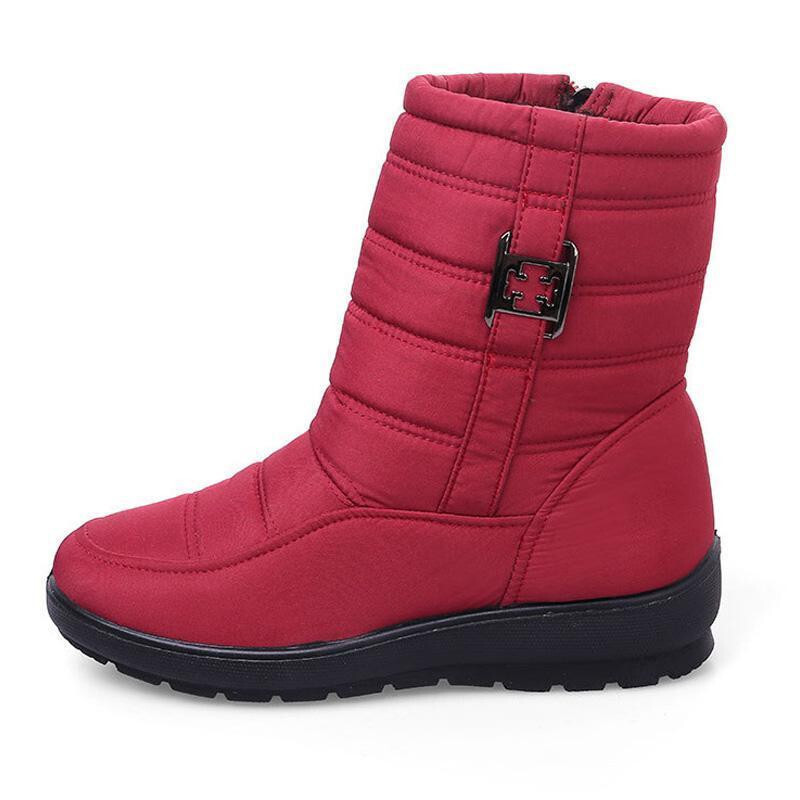 Botas De Invierno Para Mujer Zapatos De Nieve Impermeables Cálidas Botines Moda