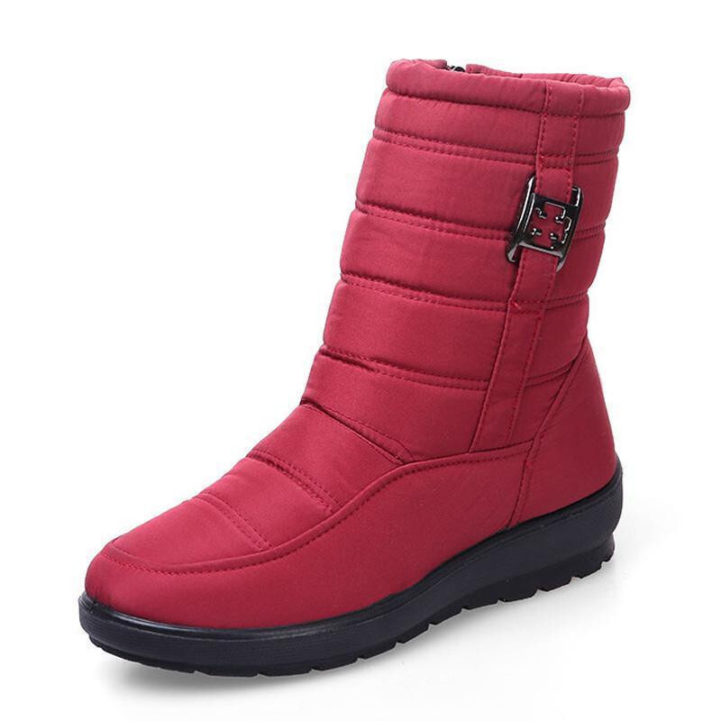 Botas De Invierno Para Mujer Zapatos De Nieve Impermeables Cálidas Botines Moda