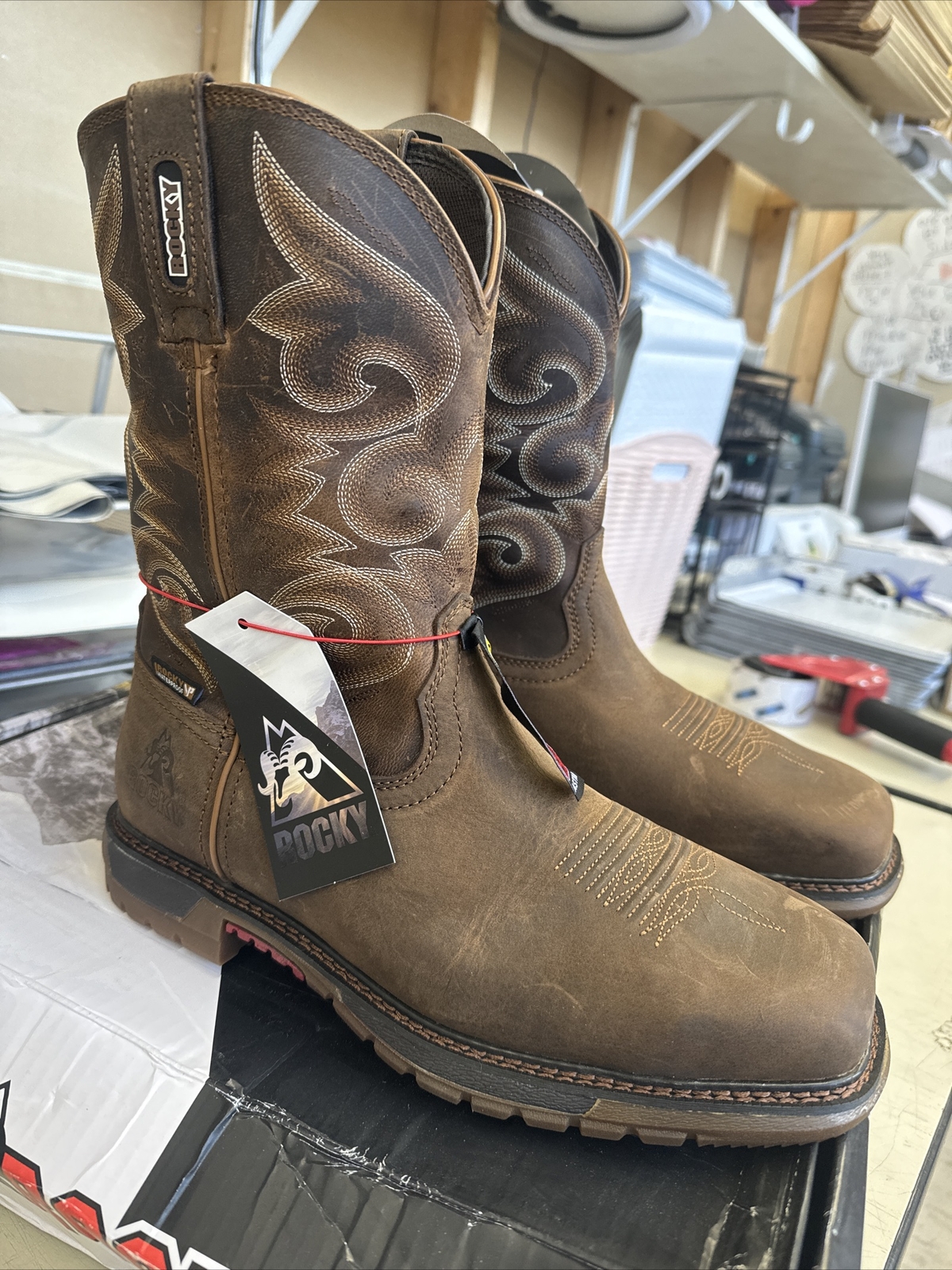 Rocky Original Ride FLX Women’s Composite Toe Waterproof Western Boot Size 10 M