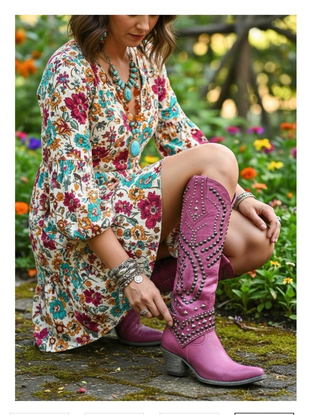 Old Gringo Belinda Studded Tall Boots Pink 5.5B EUC