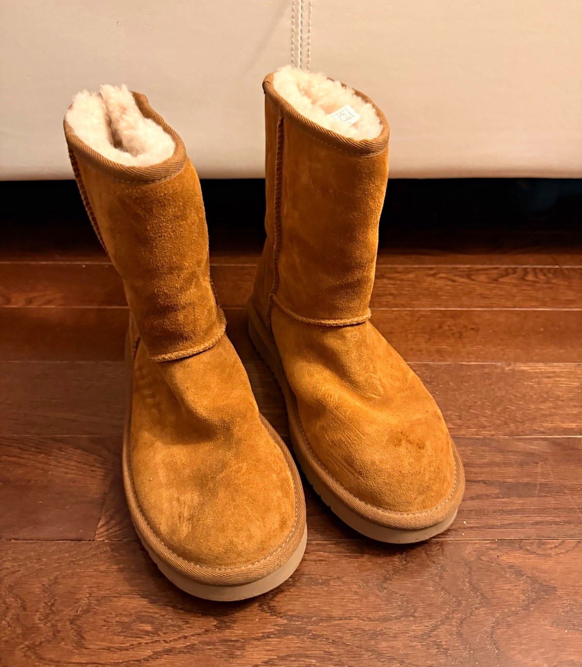Koolaburra by UGG Brown Suede Faux Fur Lined Mid-Calf Pull-On Boots girl size 7