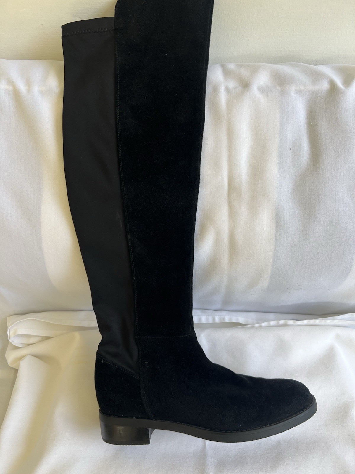 Blonde Weatherproof Black Suede Over The Knee Boots Size 9.5