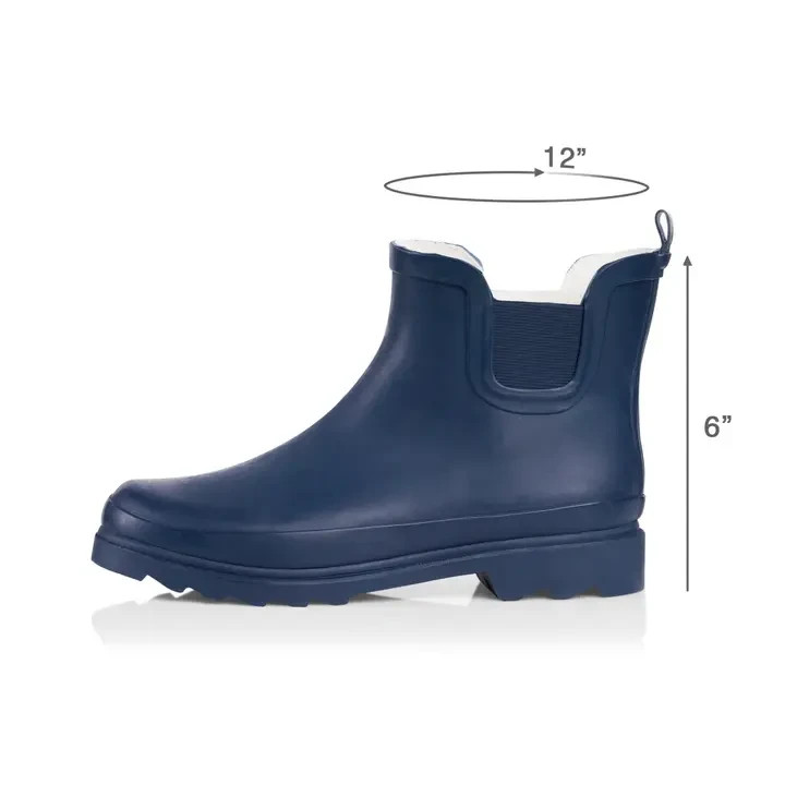 Norty Womens 6″ Ankle Rain Boots #40677 Waterproof Matte Navy Size 8