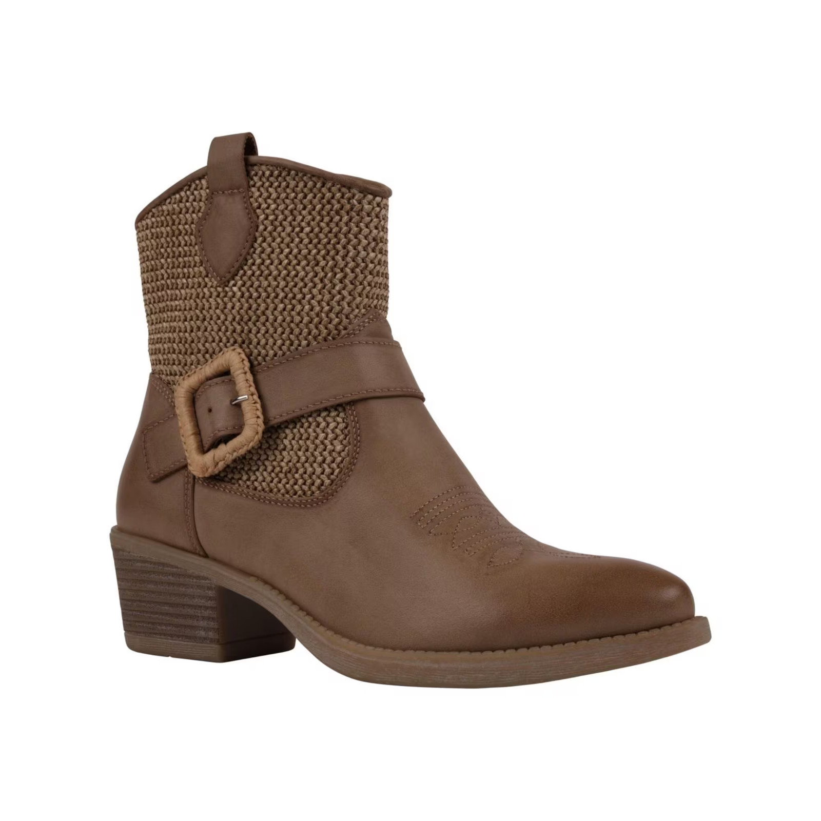 Women’s Avery Woven Western Ankle Boots Taupe