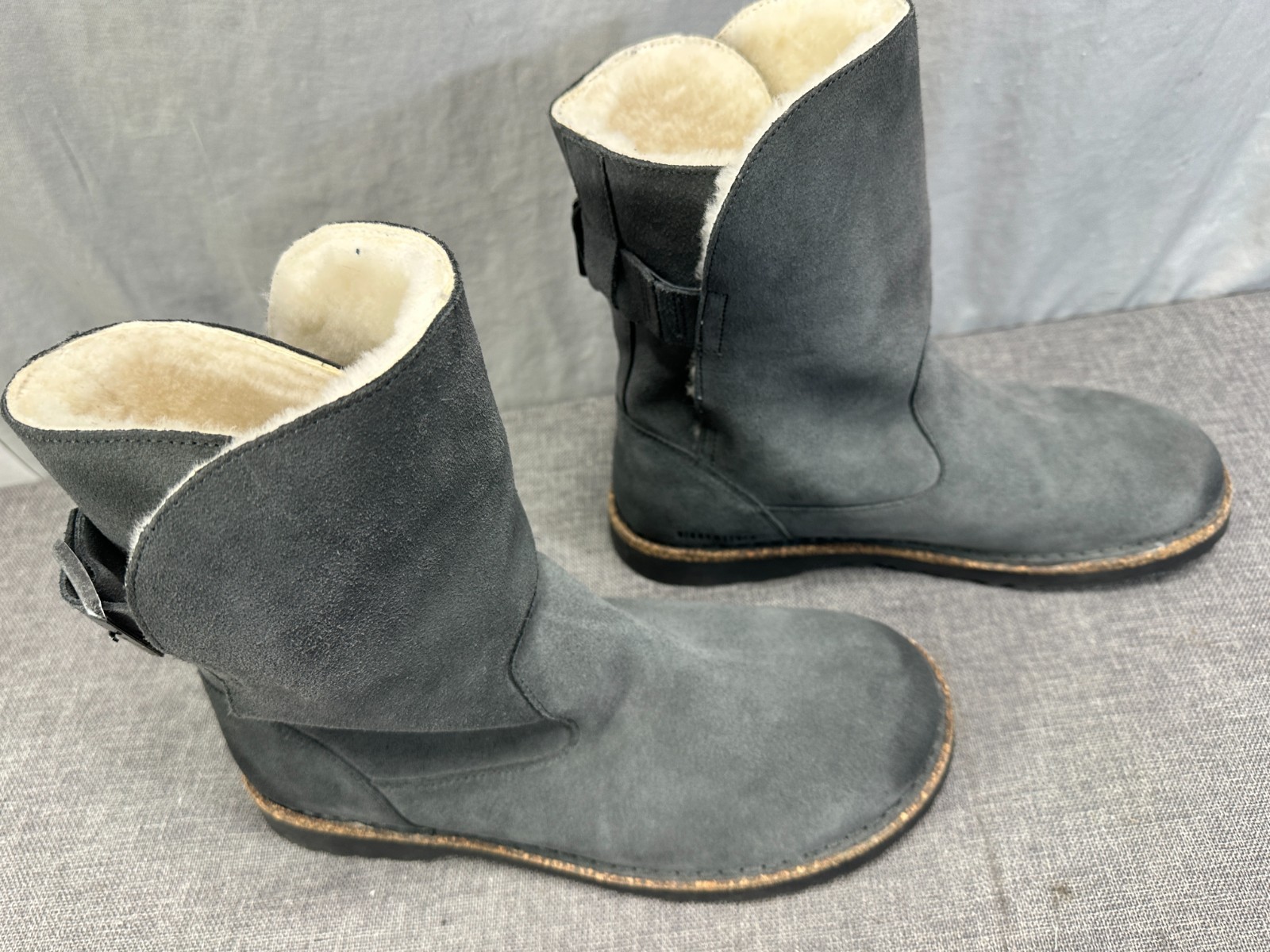 NEW Birkenstock Uppsala Shearling Graphite Suede Regular 41 EU 10-10.5 US