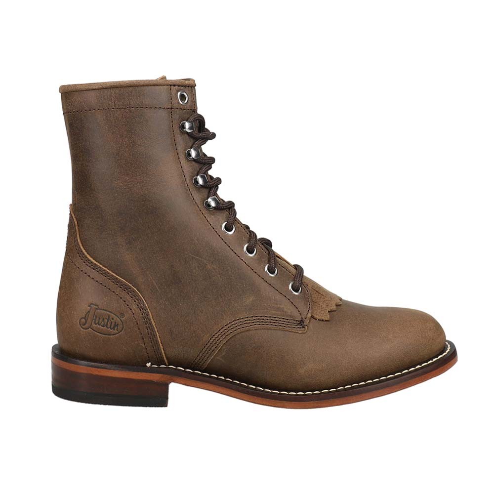 Justin Boots Mckean Round Toe Roper Womens Brown Casual Boots RP537