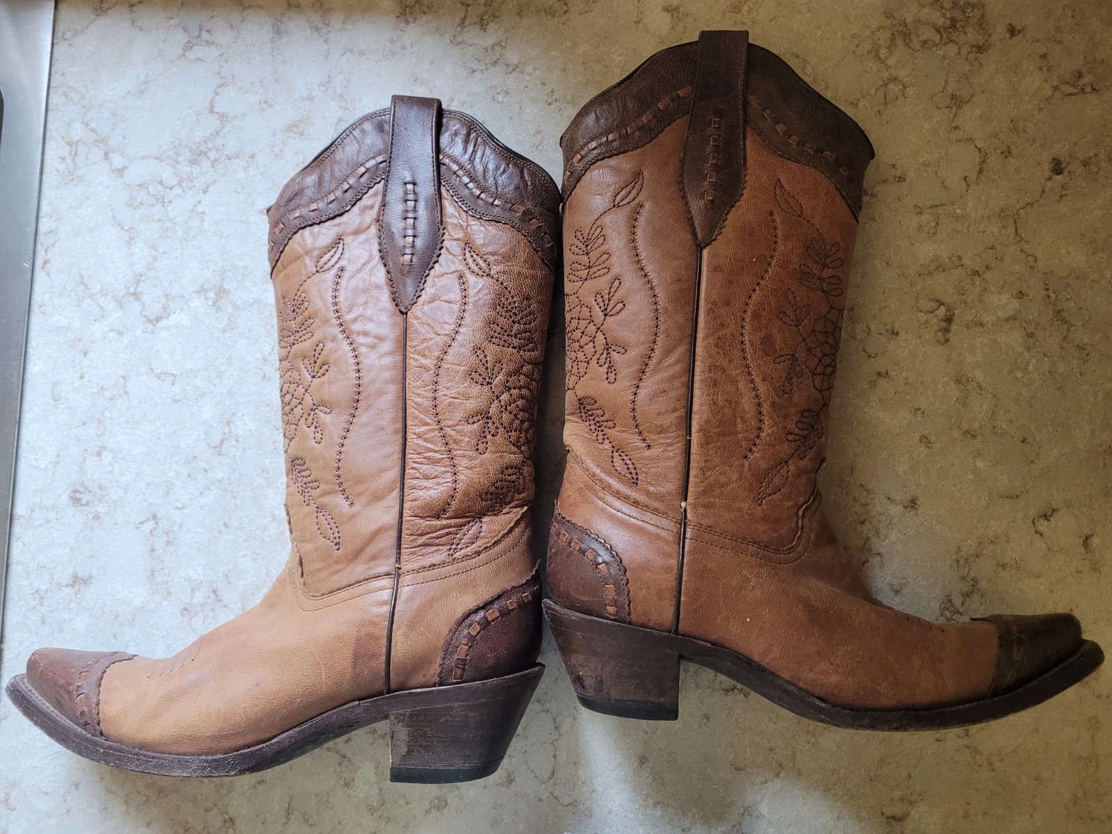 CORRAL Rustic Weathered Western Boot Women’s Size 6 M Brown Style A2500 Cowgirl