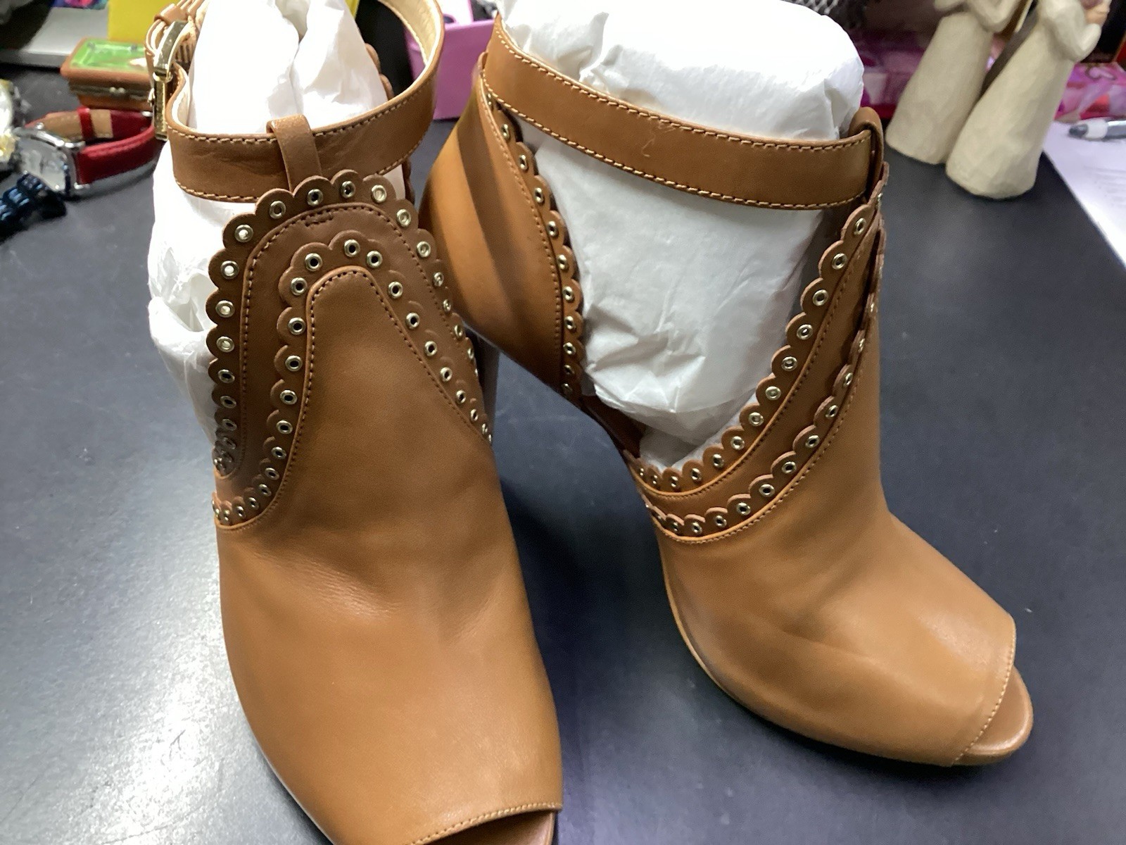 Michael Kors Jessie Open Toe Booties ,8m