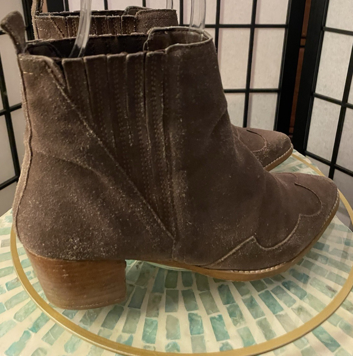 Women’s Chestnut Brown Suede Boots By HOBBS In US Size 10 – ITALY- MSRP $360!