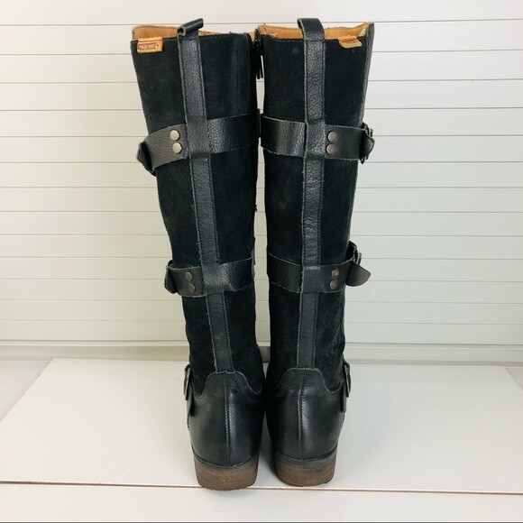 PIKOLINOS Womens 9 Knee High Ridding Tall Boots Premium Black Leather Zip