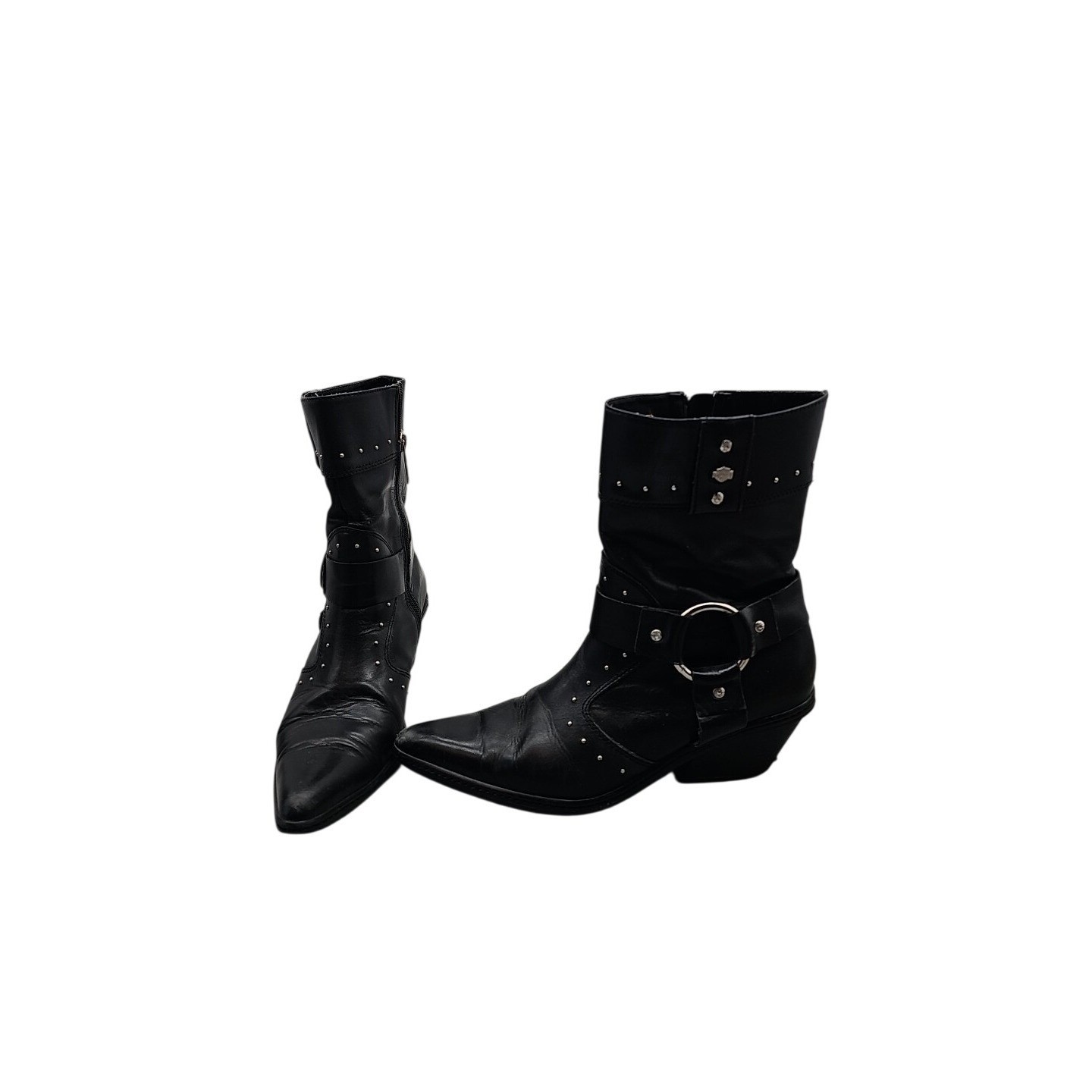 Original Harley Davidson Womens Sz 8.5 schwarz Boots Gypsy Hippie Pointed Toe
