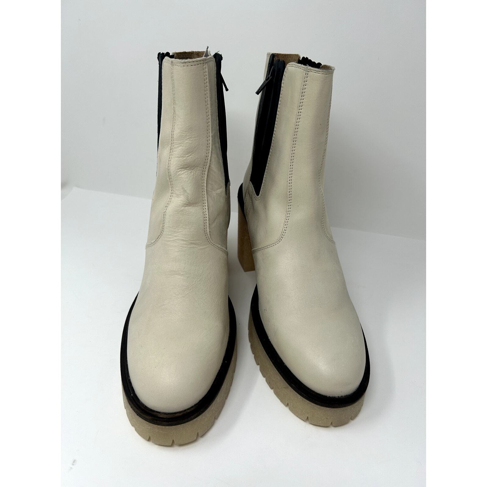 Free People James Chelsea Boot White Leather 36.5 (Size US Women’s 6.5) M
