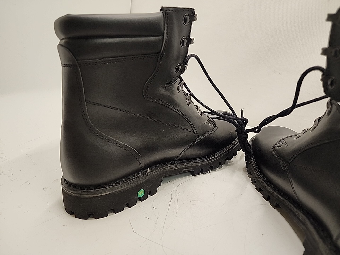 Italian black leather boots, Combat, Work, Saftey. Biagioli Insoles. Size 10, 44