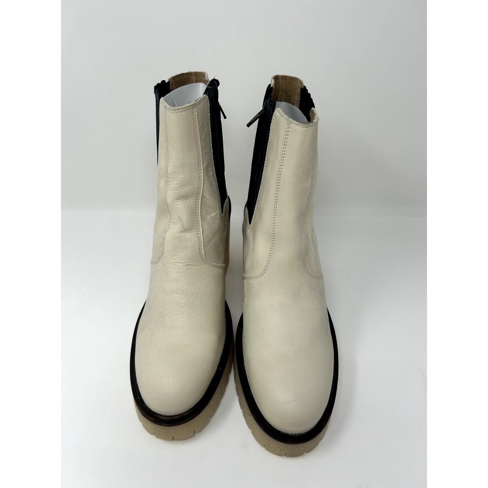 Free People James Chelsea Boot White Leather 36.5 (Size US Women’s 6.5) M