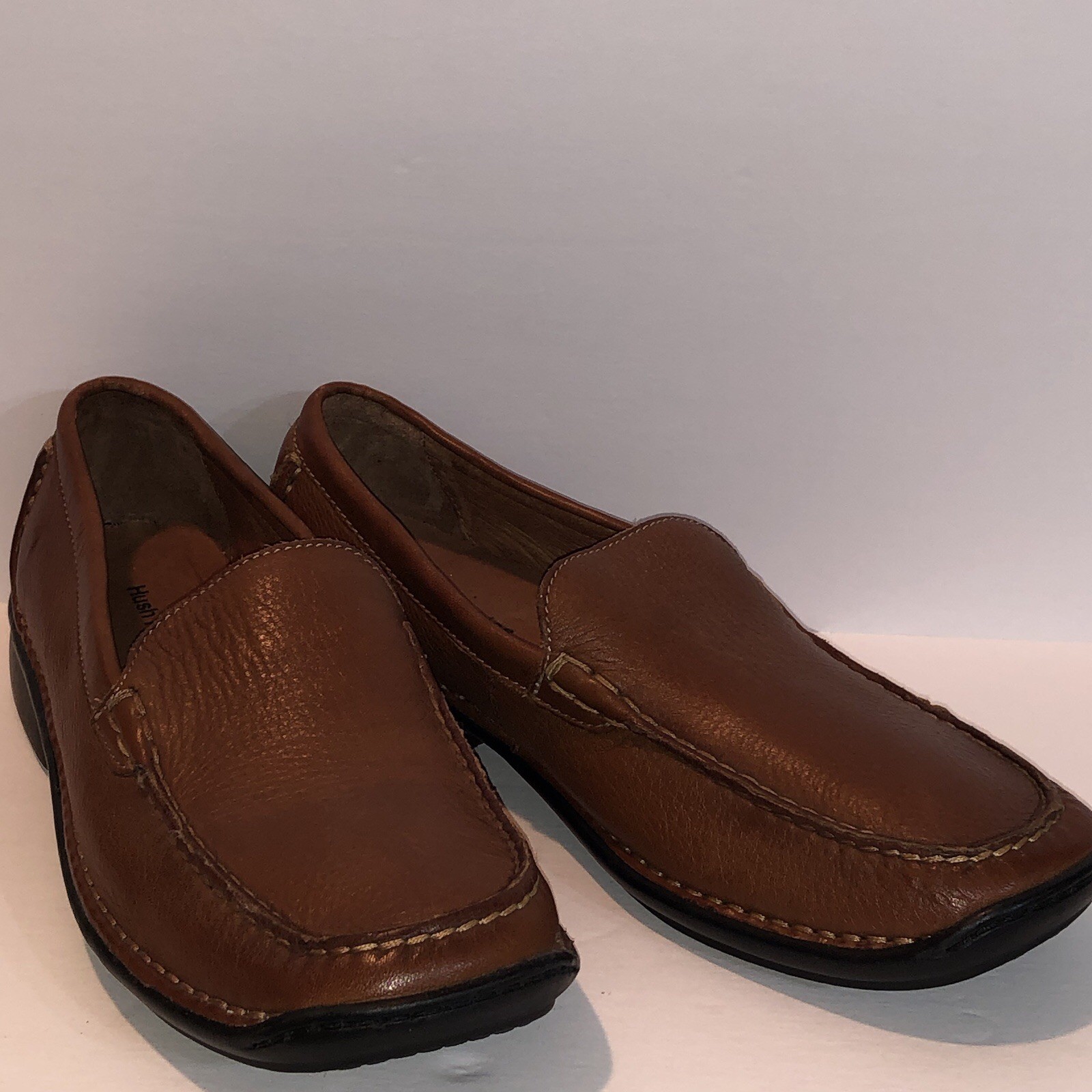Womens Loafers Hush Puppies Camden Shoes Cognac Dress Formal Comfort 8.5 M