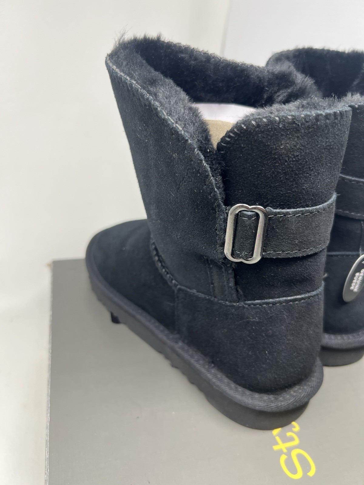 Style & Co. Women’s Teenyy Black Genuine Suede Slip On Ankle Boots NIB sz 8M