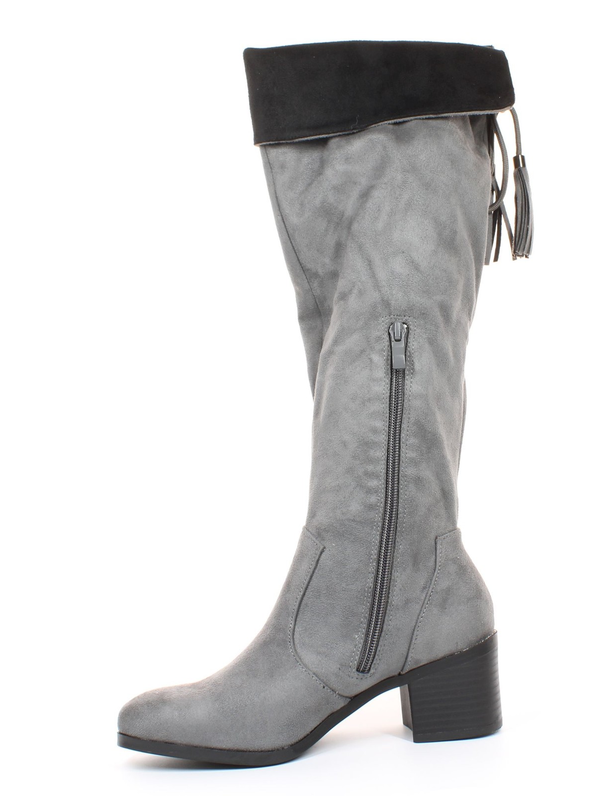Trary Womens Gray Fashion Boots Size 8
