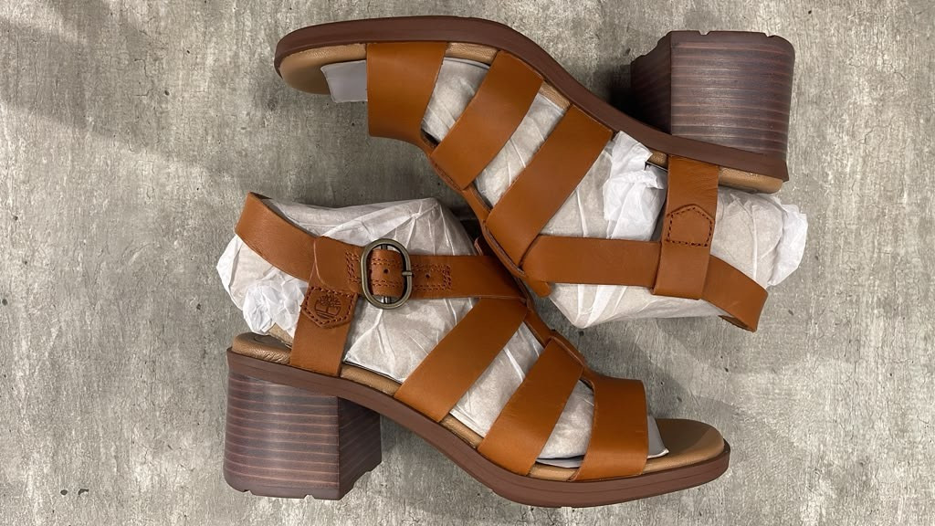 TIMBERLAND WOMEN’S BELLEVAUX FISHERMAN SANDAL MEDIUM BROWN FULL GRAIN A43XR-EM4