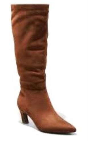 Women’s Raye Tall Dress Boots A New Day Side Zippered Pointed Toe Dark Brown 11