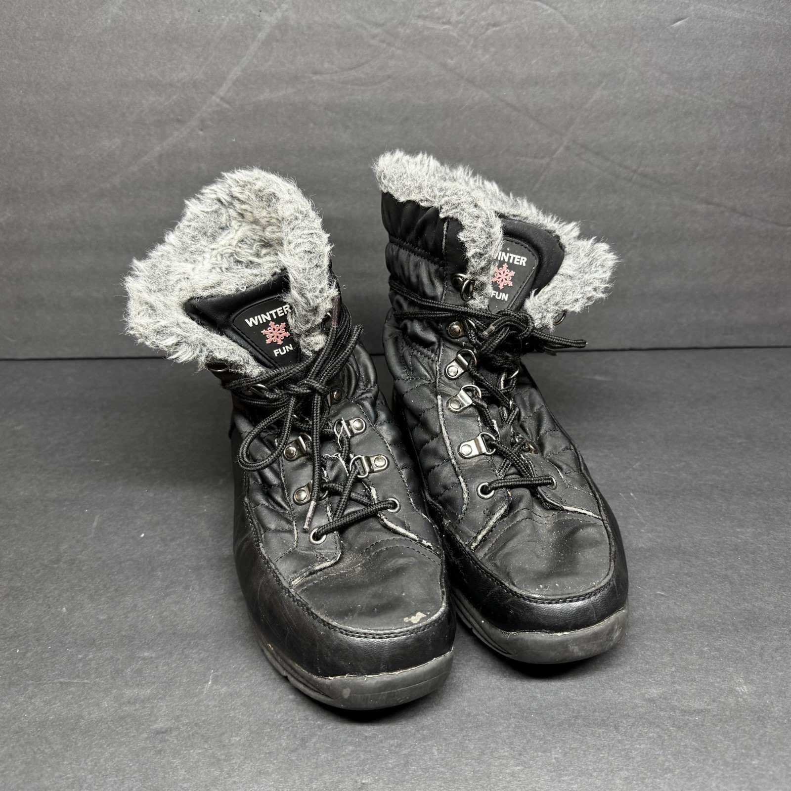 Totes Winter Fun Boots Women’s Size 7 MED Black