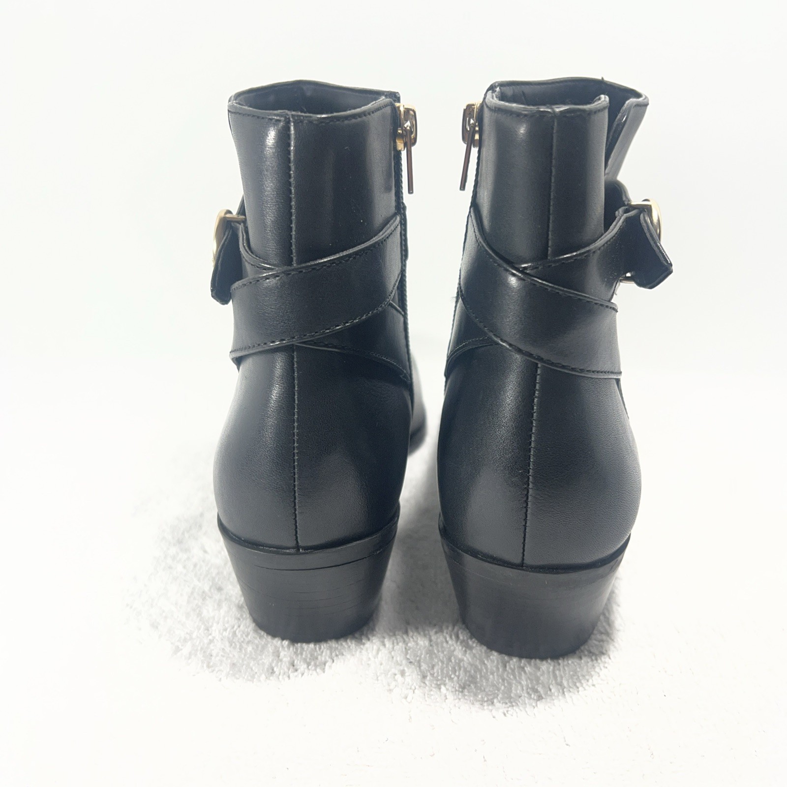 Coach Black Debi Smooth Leather Zip Up Ankle Boots Size 9.5B Dress Business