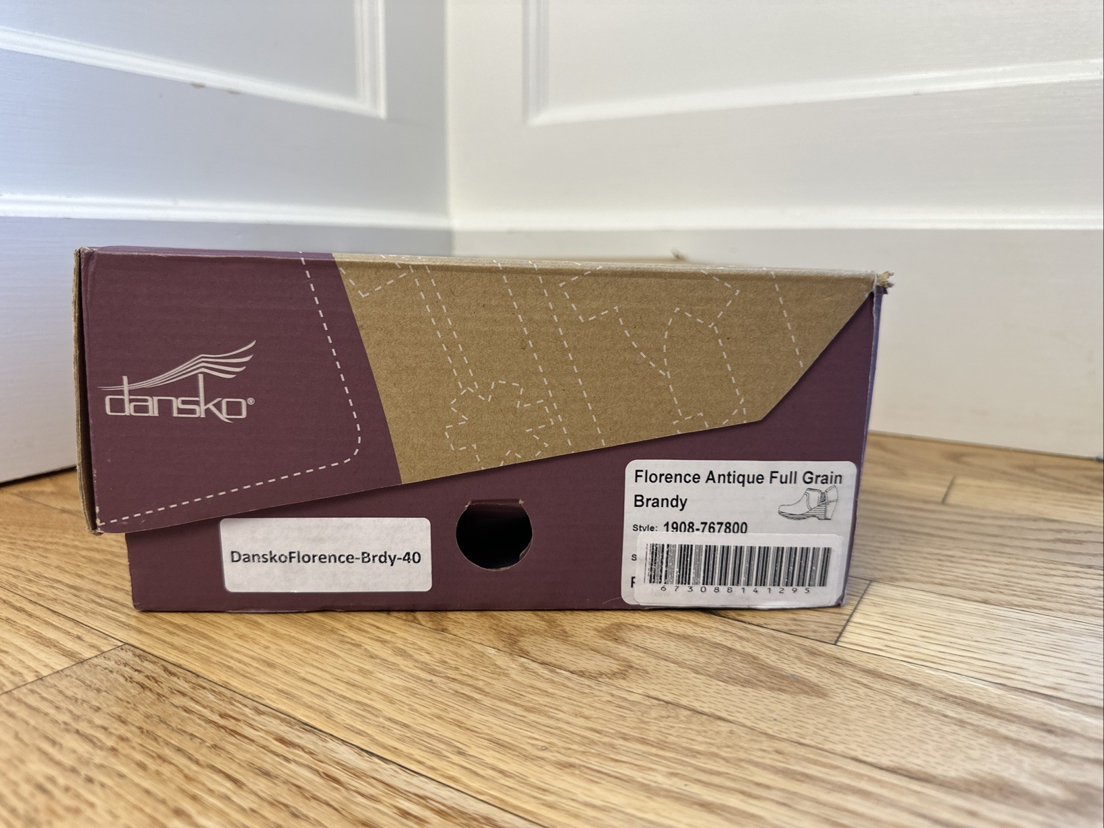 Dansko Florence Antique Full Grain Brandy Brown Boot Bootie size 40 w Box Used