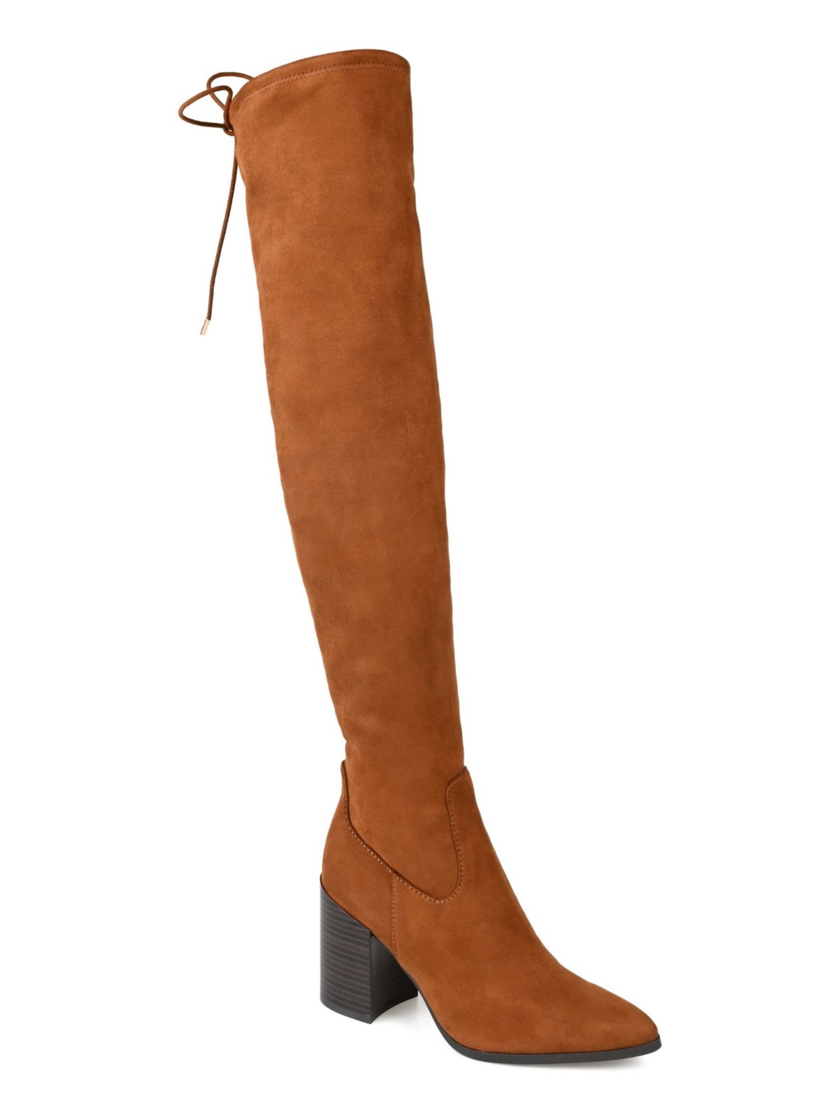 JOURNEE COLLECTION Womens Brown Ankle Zip Tie 20Shaft Paras Heeled Boots 6 XWC